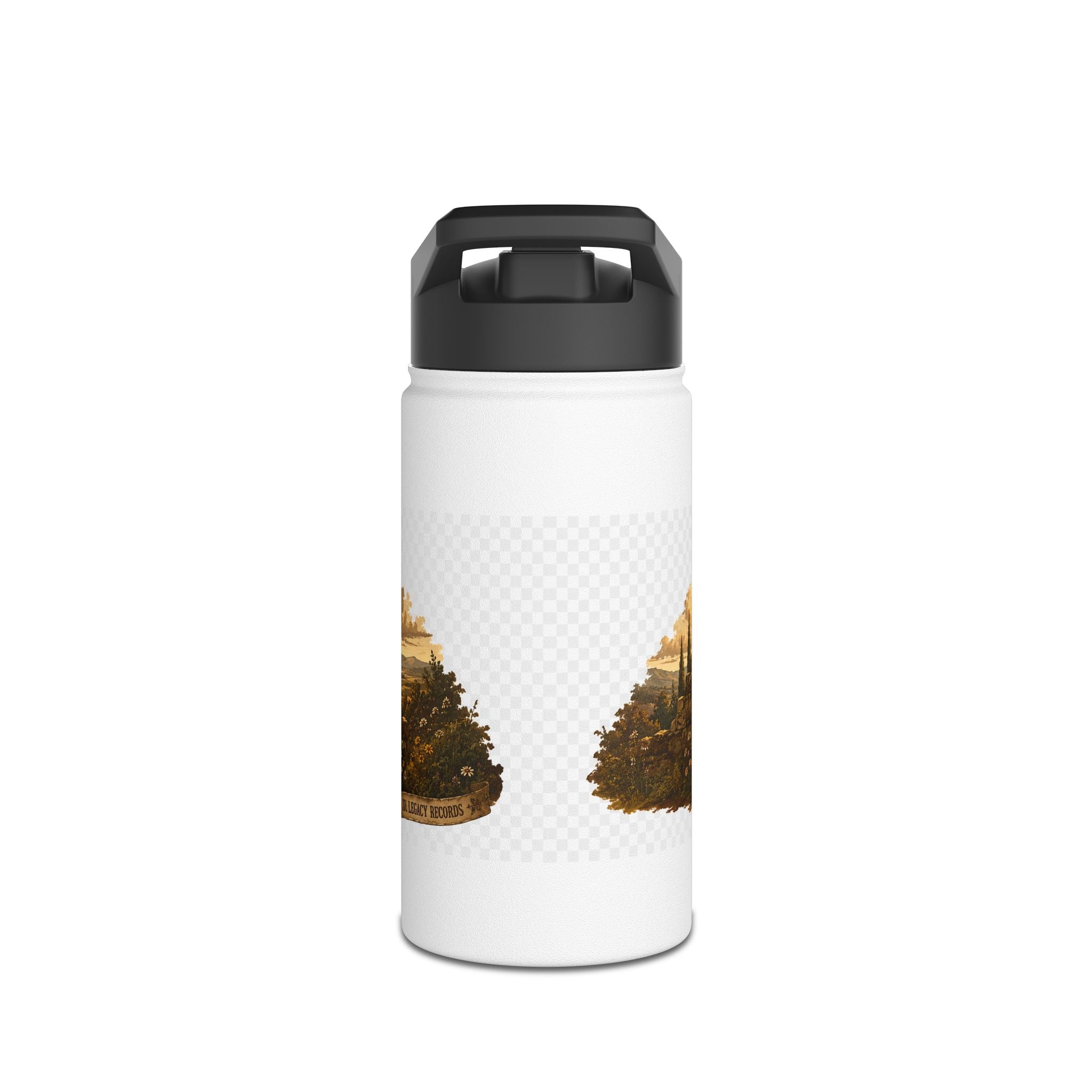 Adventure Portal Stainless Steel Water Bottle — Golden Sunrise Doorway Design