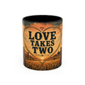 Love Takes Two Accent Coffee Mug Tea & Coffee Cup (11/15oz)