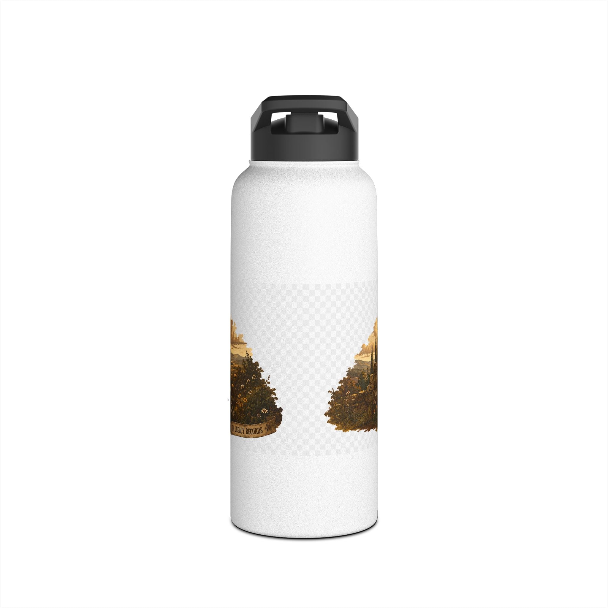 Adventure Portal Stainless Steel Water Bottle — Golden Sunrise Doorway Design